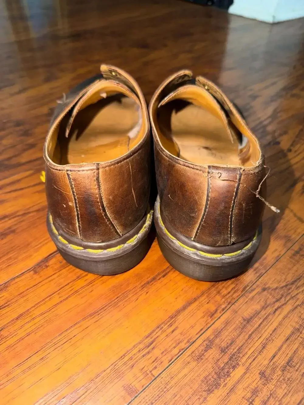 Vintage Dr. Martens 1561 Made in England Brown Leather 4-Eyelet Oxford Shoes
